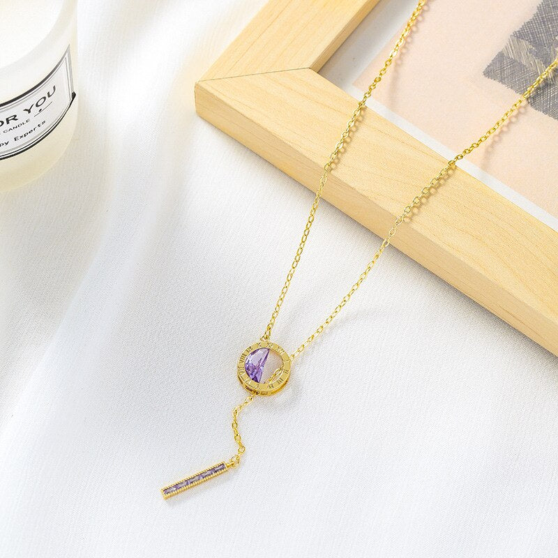 שרשרת קריסטל אלגנטית